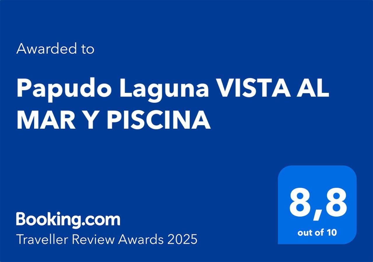 Papudo Laguna Vista Al Mar Y Piscina Exteriör bild